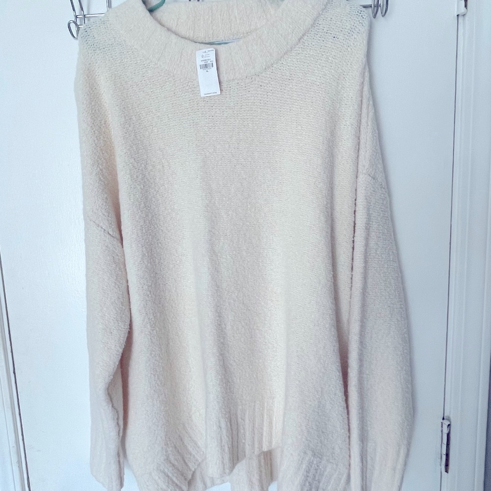 NWT OLD NAVY CREAM OVERSIZED WOVEN SWEATER // SIZE XL // warm and cozy 🖤